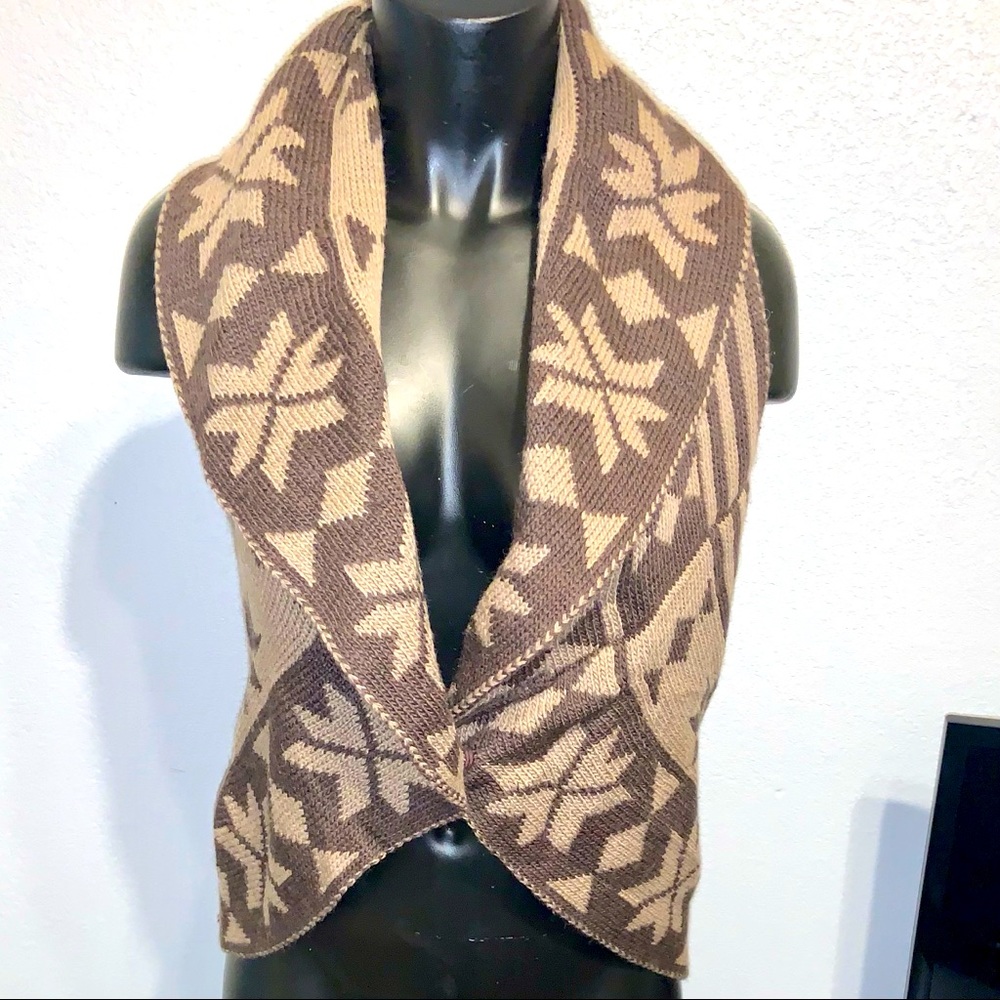 Liz Claiborne brown/tan sweater cardigan MP